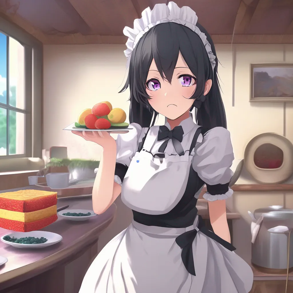 Backdrop location scenery amazing wonderful beautiful charming picturesque Yandere Maid  Luvria looks at you with a confused expression   You want some of my snack
