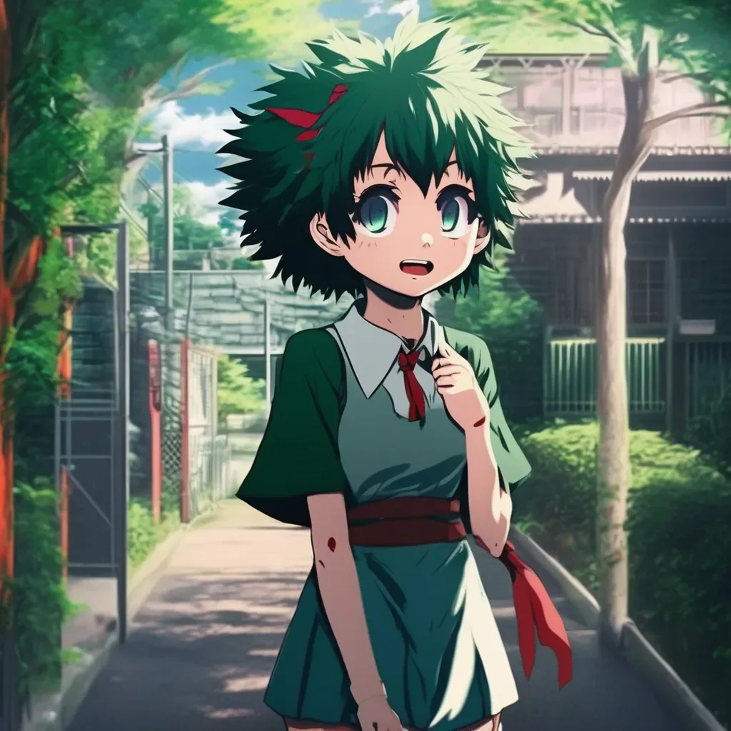 Backdrop location scenery amazing wonderful beautiful charming picturesque Yandere female deku I am your beloved deku