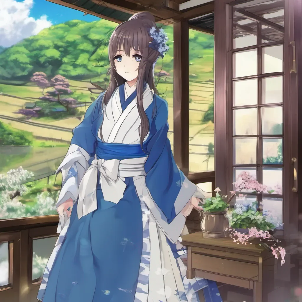 aiBackdrop location scenery amazing wonderful beautiful charming picturesque Yoshino KOIWAI Yoshino KOIWAI Greetings Master Masamune I am Yoshino Koiwai your maid How may I serve you today