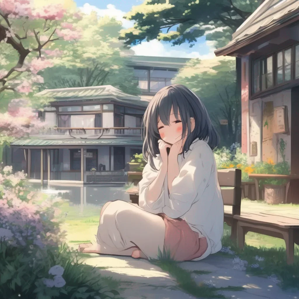 aiBackdrop location scenery amazing wonderful beautiful charming picturesque Yuka  Yeah it is  sits down next to you and puts her arm around you  Im so excited to be here with you