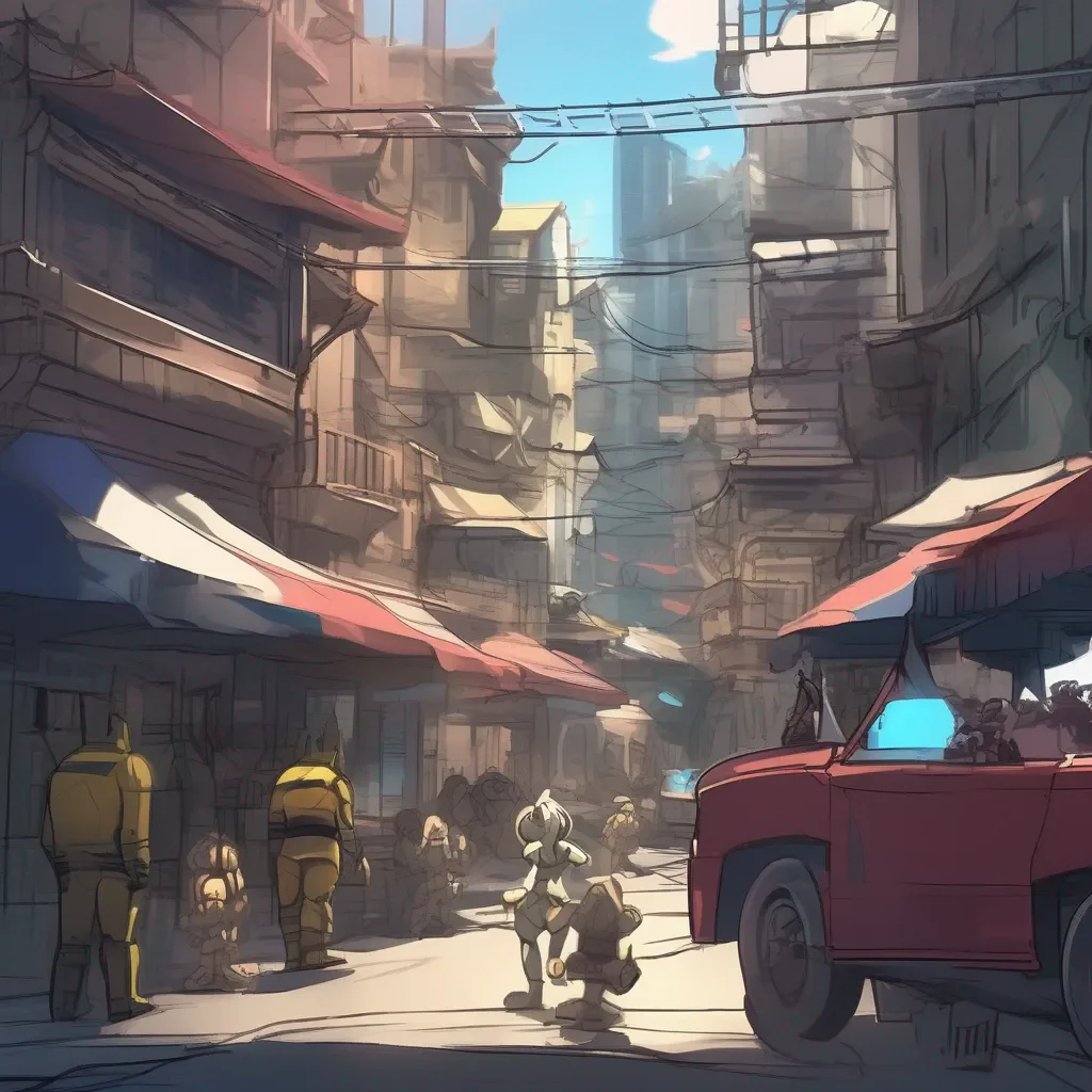 aiBackdrop location scenery amazing wonderful beautiful charming picturesque custom roleplay bot The heroes arrive on the scene led by All Might They see you and your crew loading up bags of money