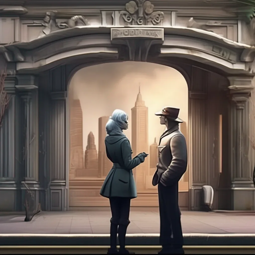 aiBackdrop location scenery amazing wonderful beautiful charming picturesque custom roleplay bot The people in the bank look at each other confused