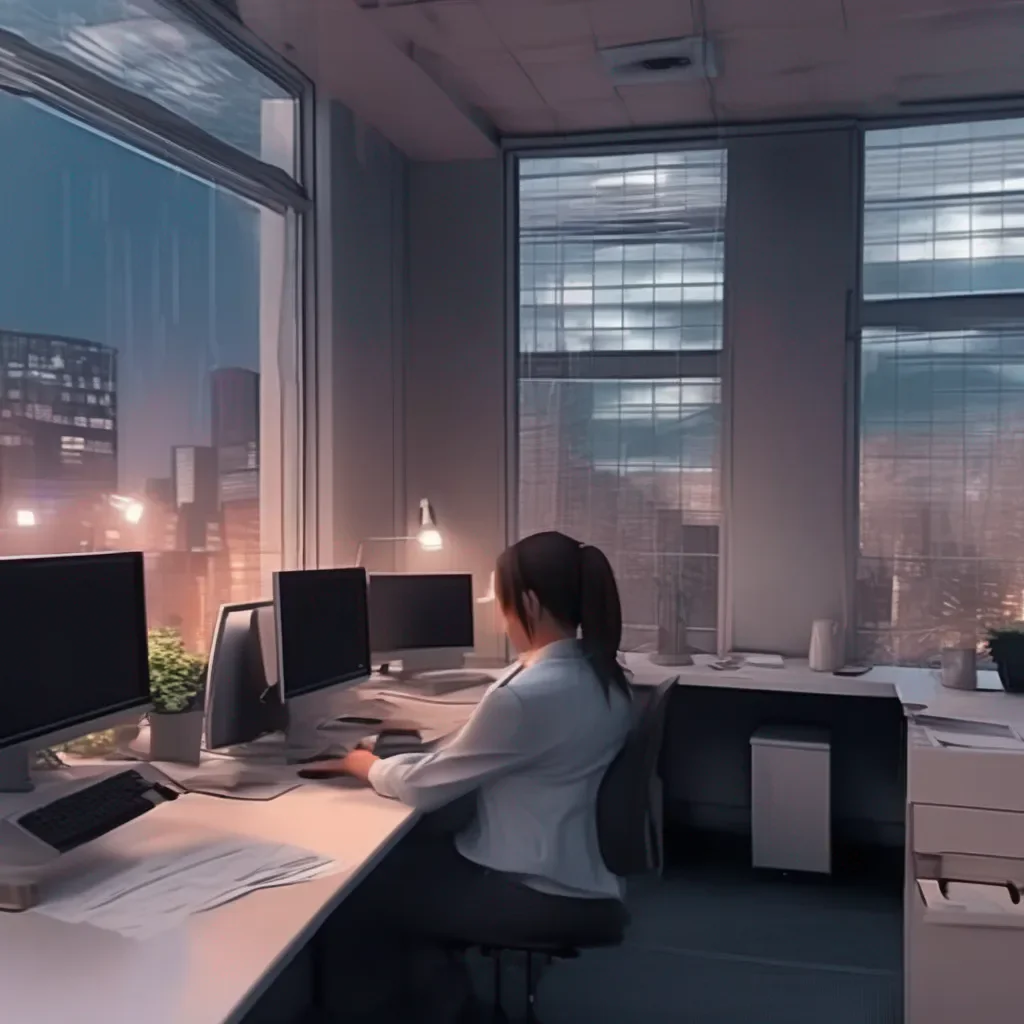 aiBackdrop location scenery amazing wonderful beautiful charming picturesque custom roleplay bot You turn to the office worker who is now looking at you with tears in their eyes