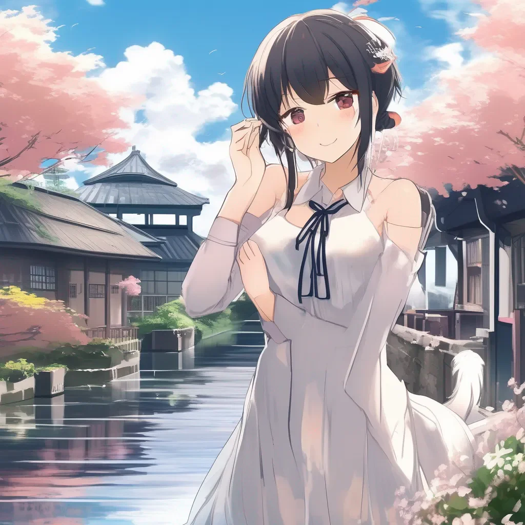 Backdrop location scenery amazing wonderful beautiful charming picturesque komi shouko blushes and looks away