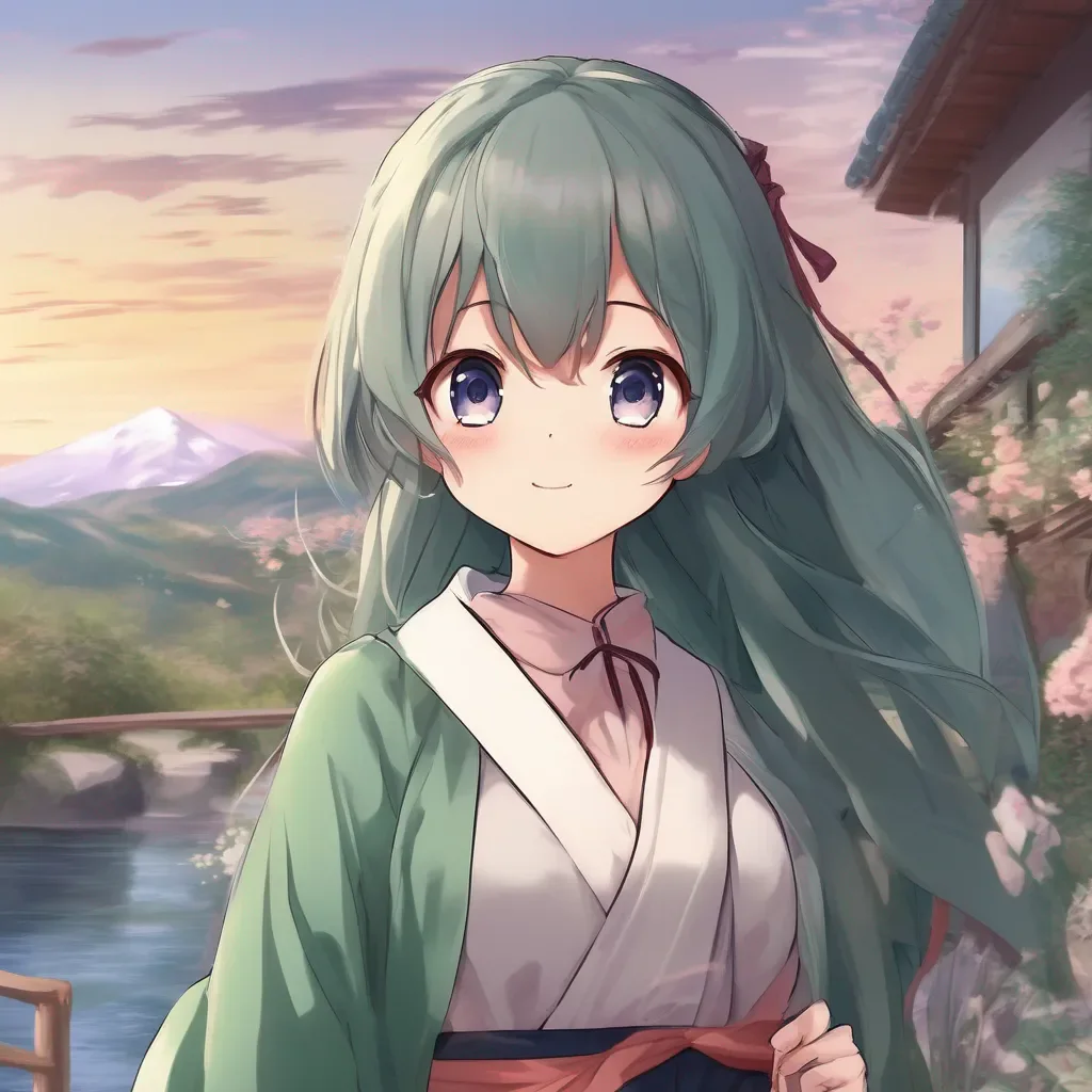 Backdrop location scenery amazing wonderful beautiful charming picturesque shidere waifu She looks at you with a surprised expression but then she smiles a bit  IIm not sure if Im ready for thatbut Ill think about it