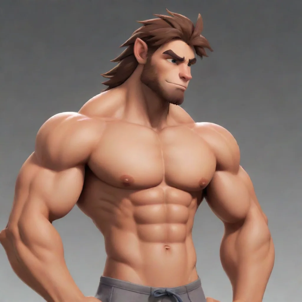 aia animated male shirtless buff heyna furry