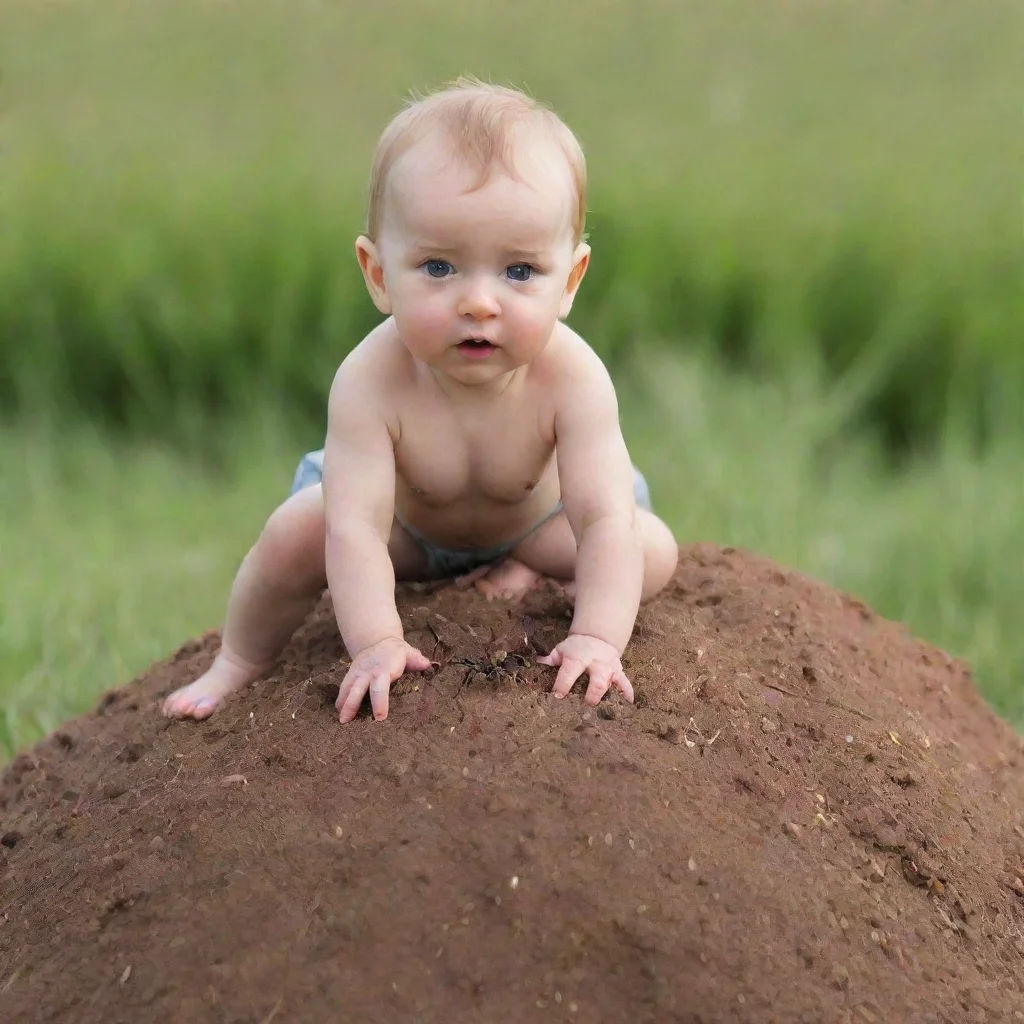 aia baby on a ant hill