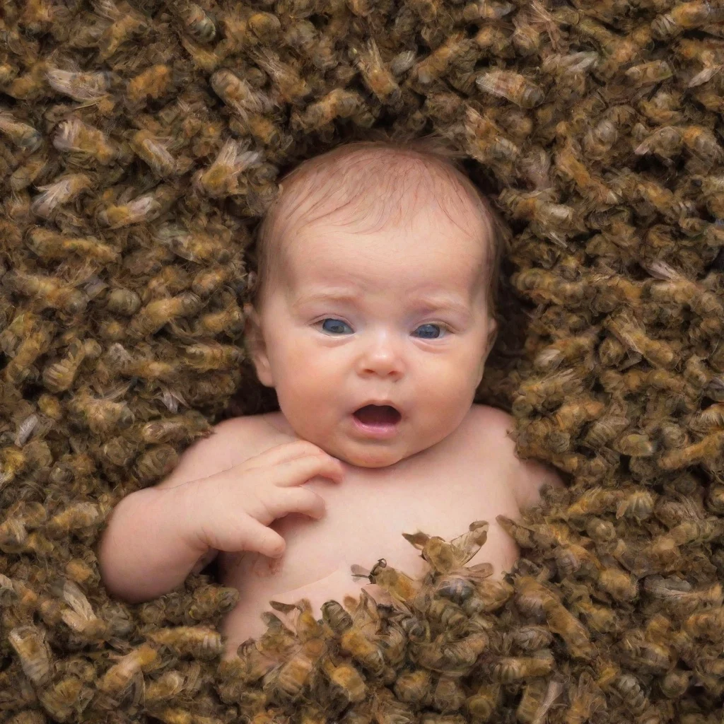aia baby swarmed by bees