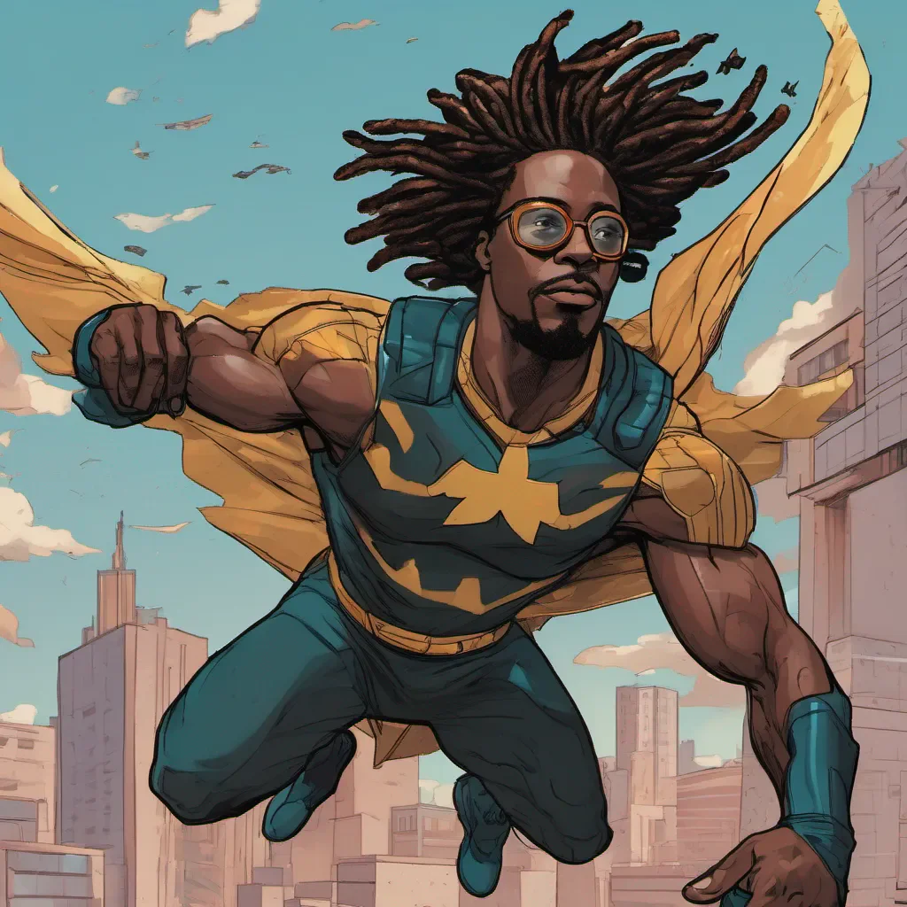aia black man with locs superhero who can fly