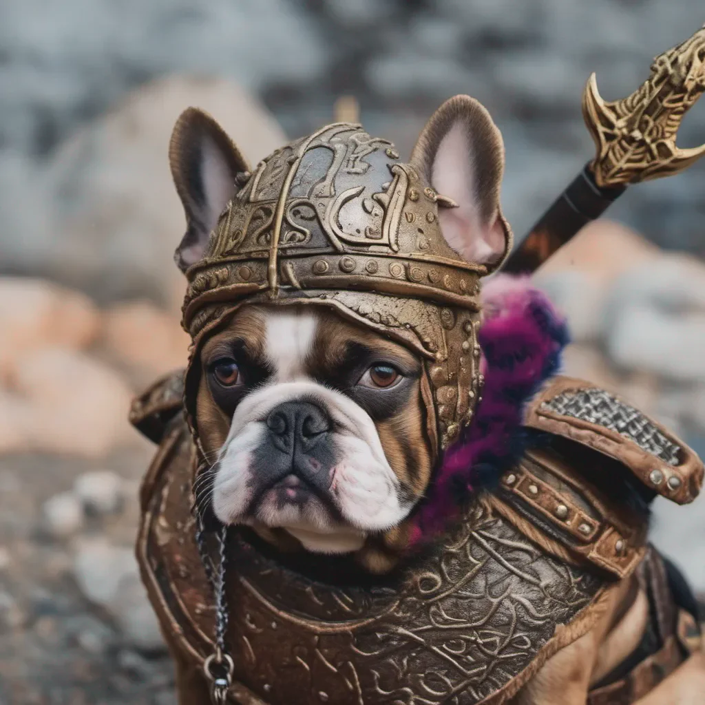 aia cosmic french bulldog dressed as a viking warrior after an epic battle confident engaging wow artstation art 3