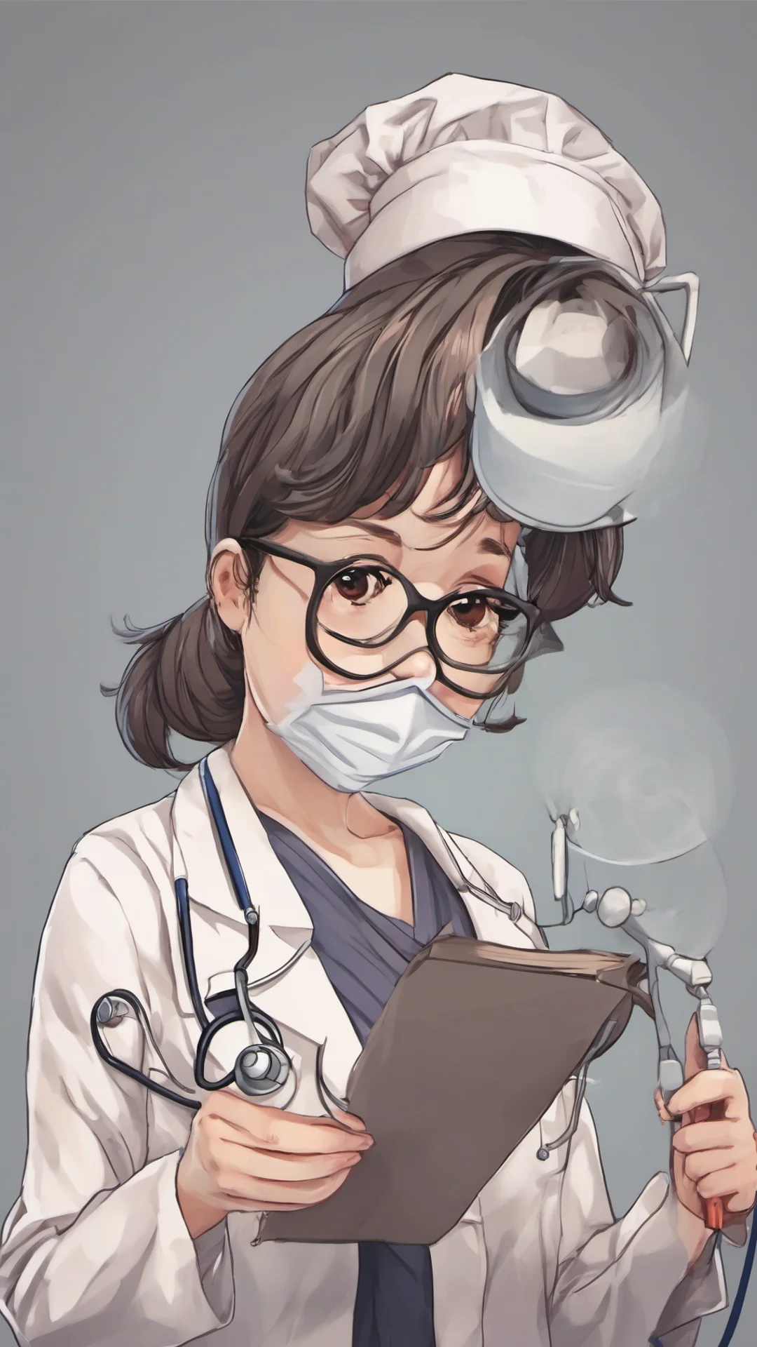 aia cute spectacled girl doctor performing bonga confident engaging wow artstation art 3 tall