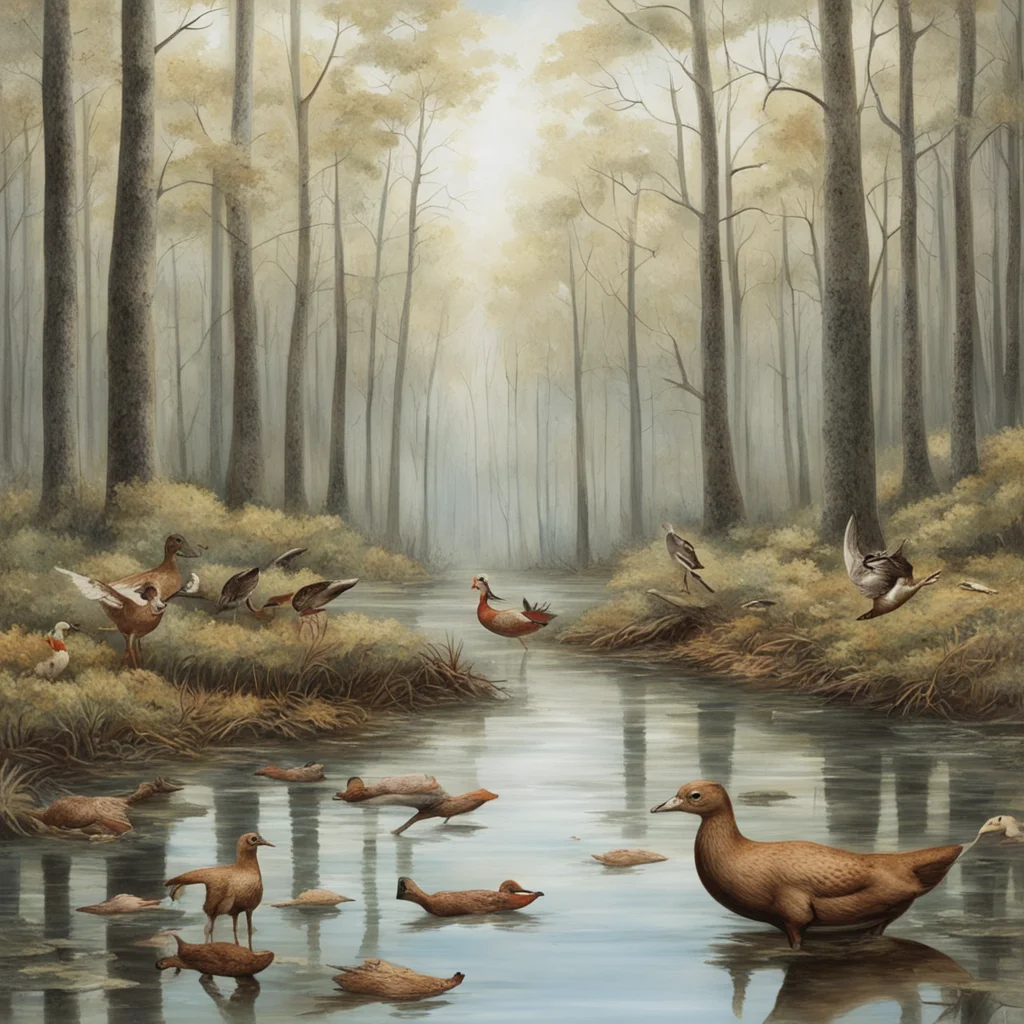 aia deer and turkey and duck and flying ducks in the woods at a pond good looking trending fantastic 1