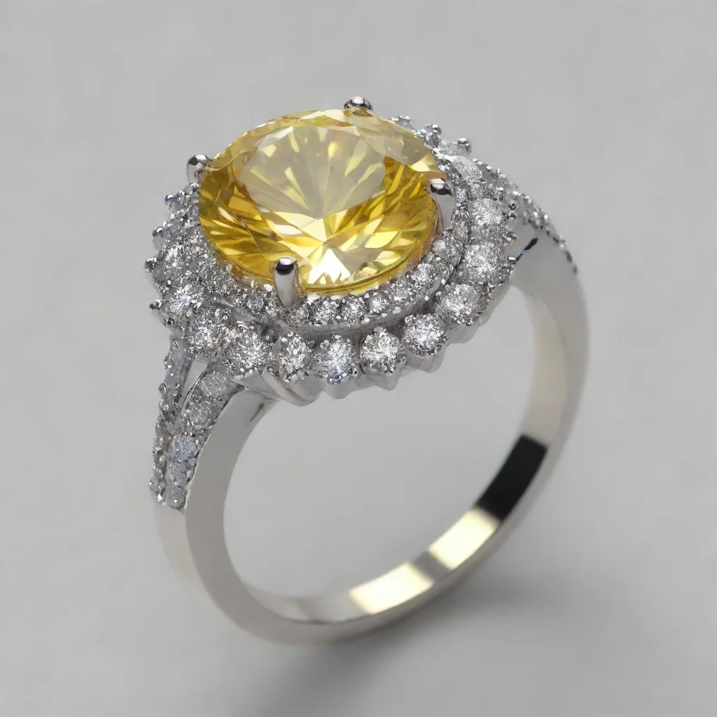 aia finger ring lemon with dimond 