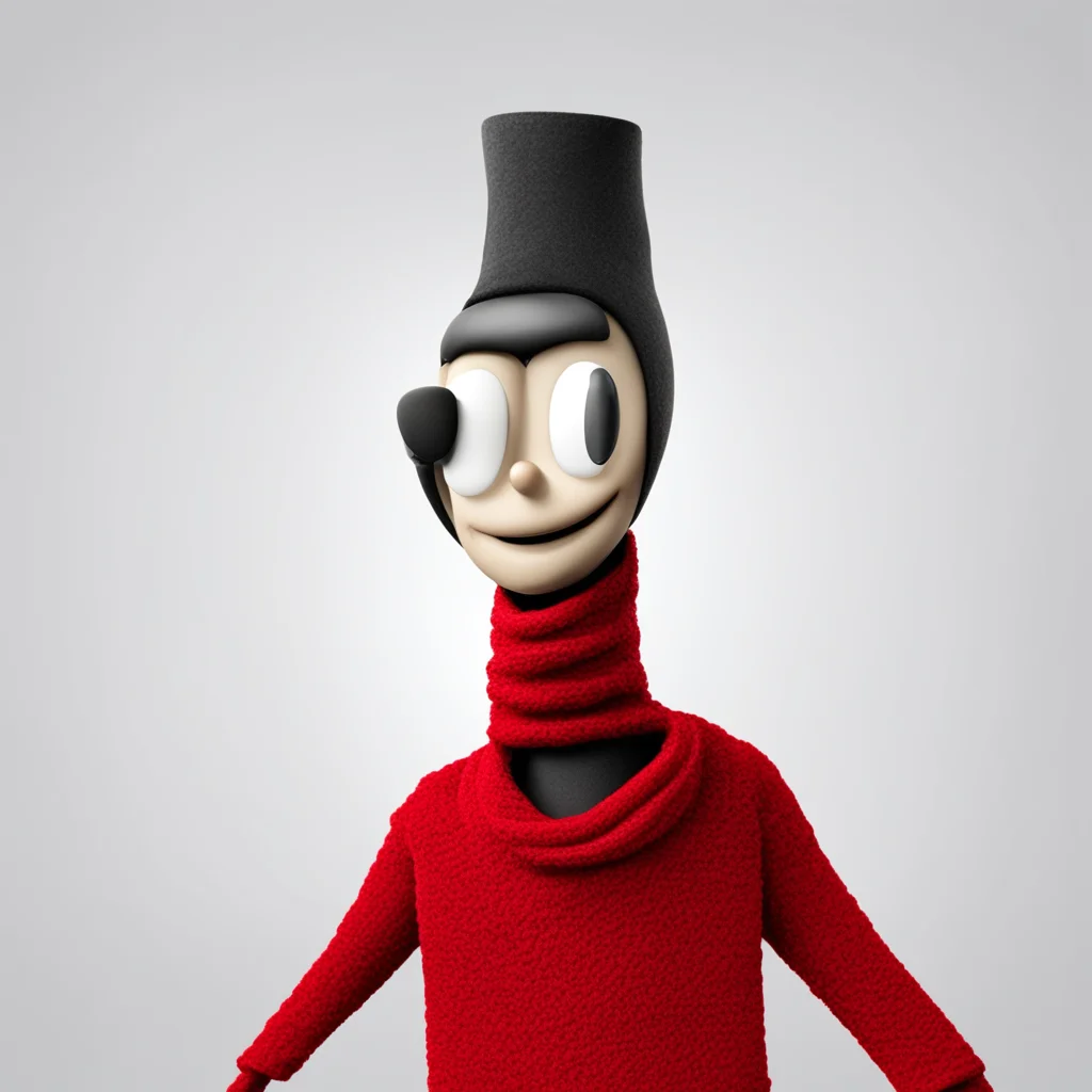 aia goofy canadian stickman with a red scarf on the neck
