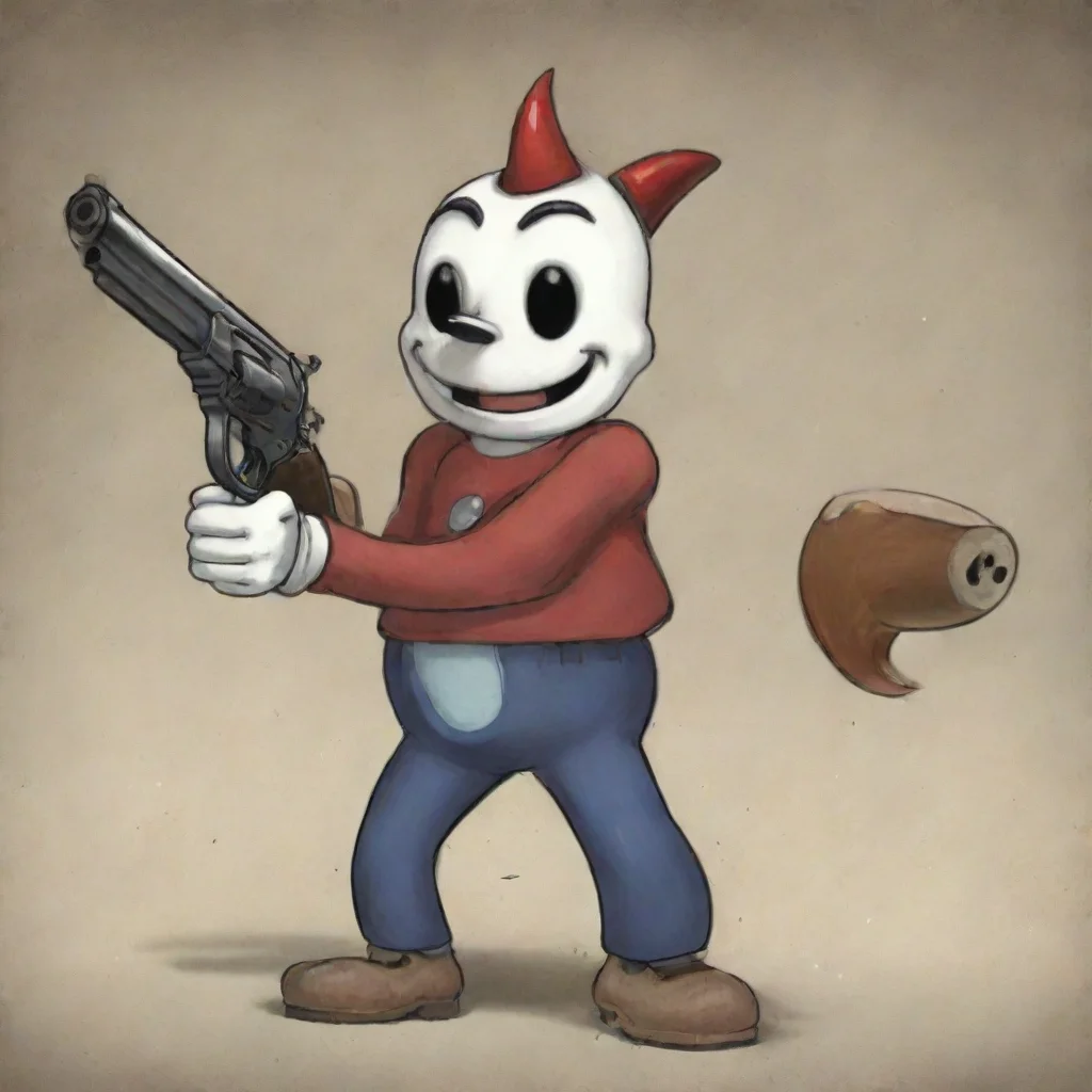 aia gun as a cuphead boss 