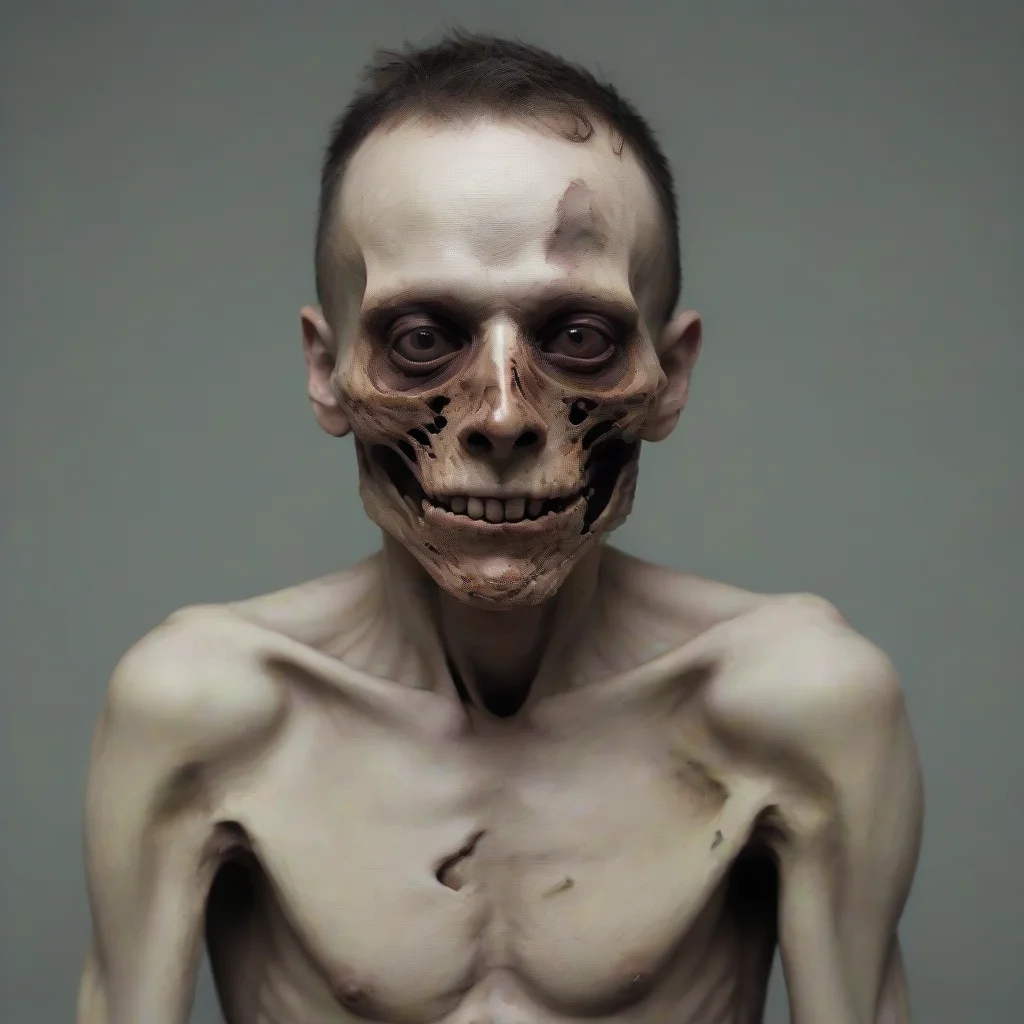 a guy with a disfigured and skeletal face 