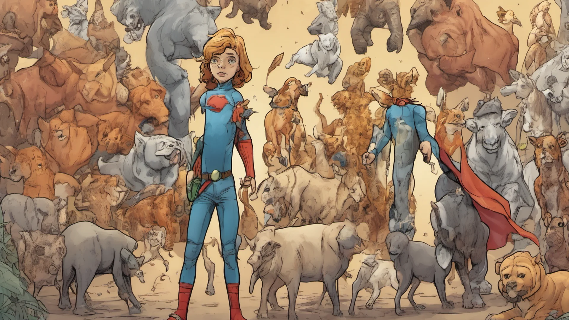 aia kid comic book design super hero that protect animals good looking trending fantastic 1 wide