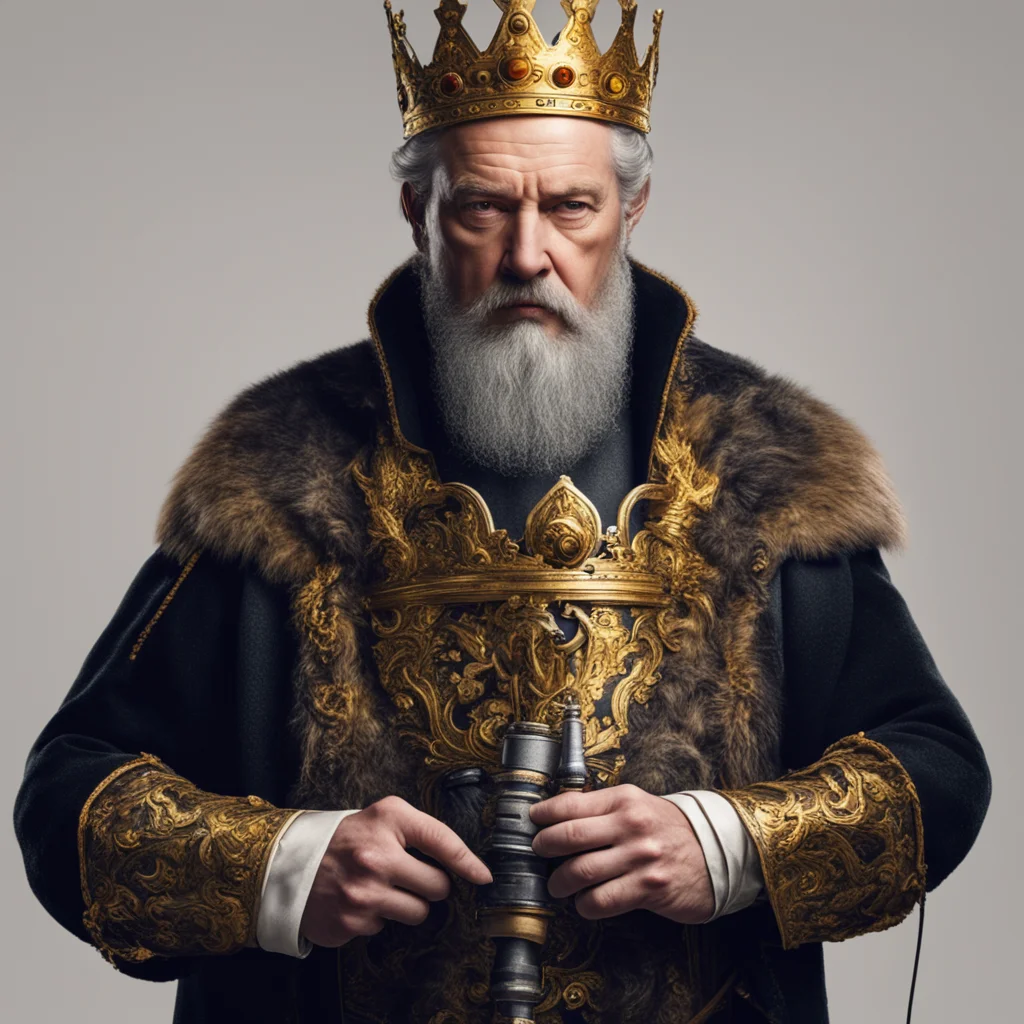 a king with a control stick