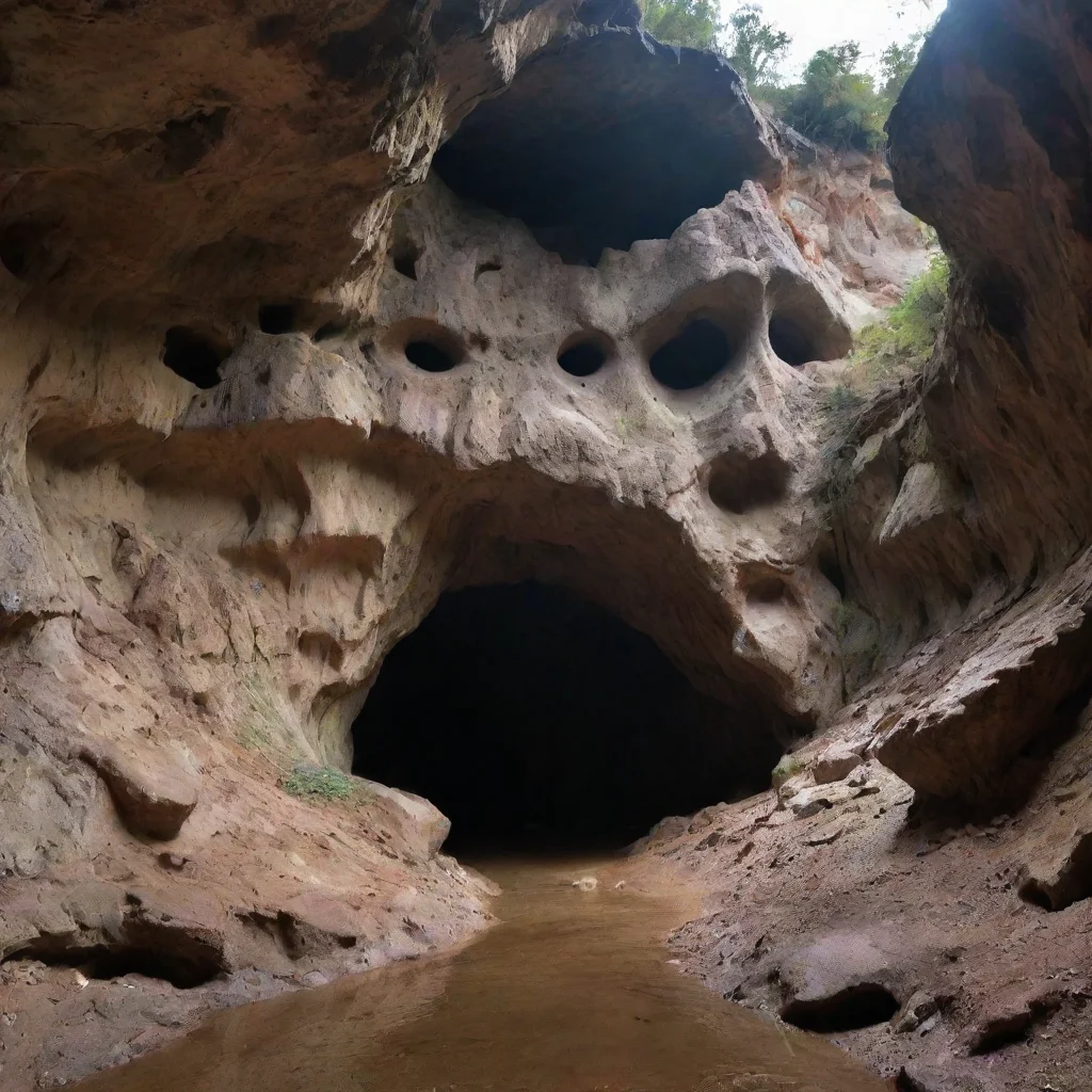 aia landscape of a cave that looks like the devils head