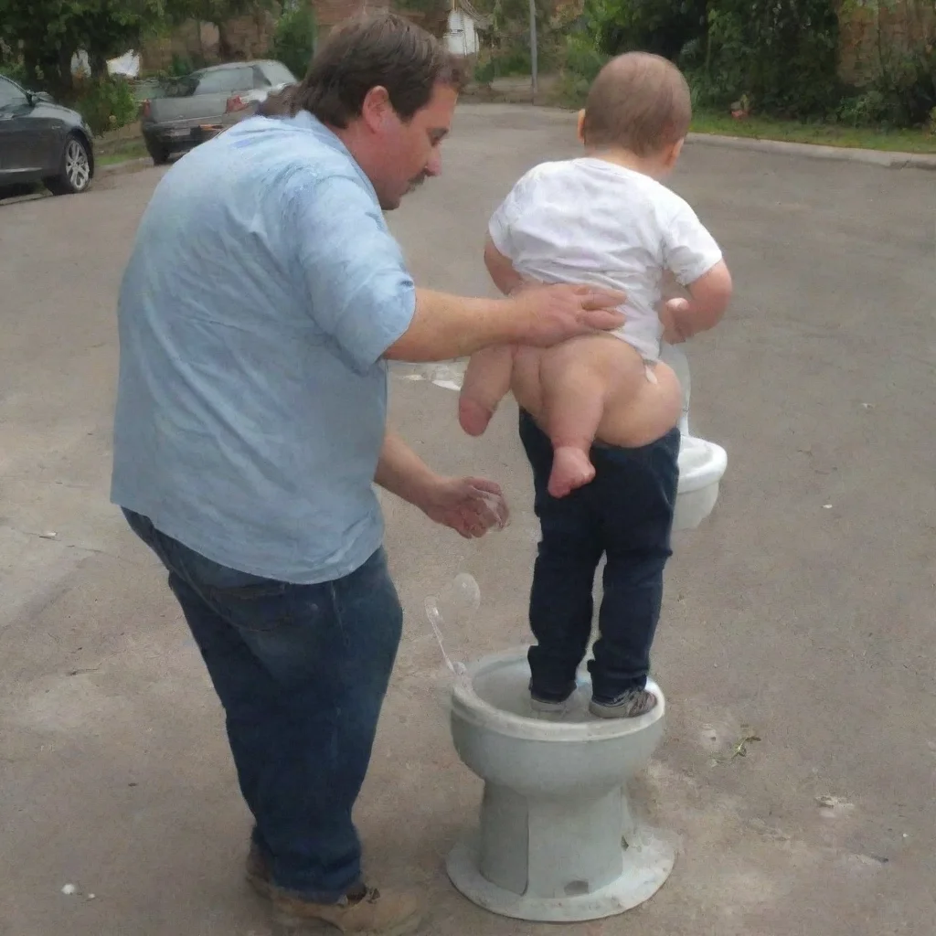 aia man taking a piss on a baby