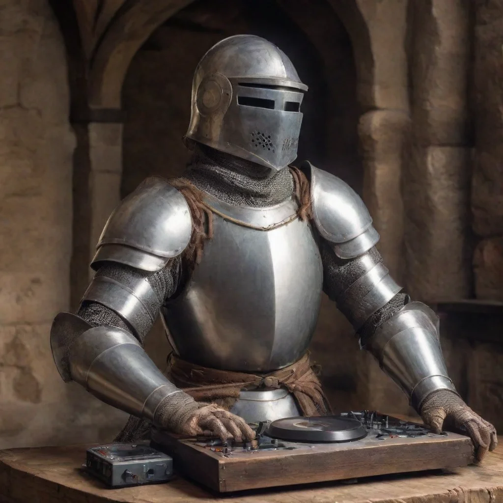 a medieval knight djing