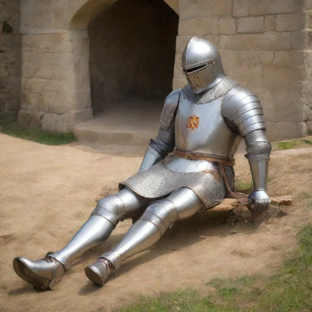 aia medieval knight sunbaking
