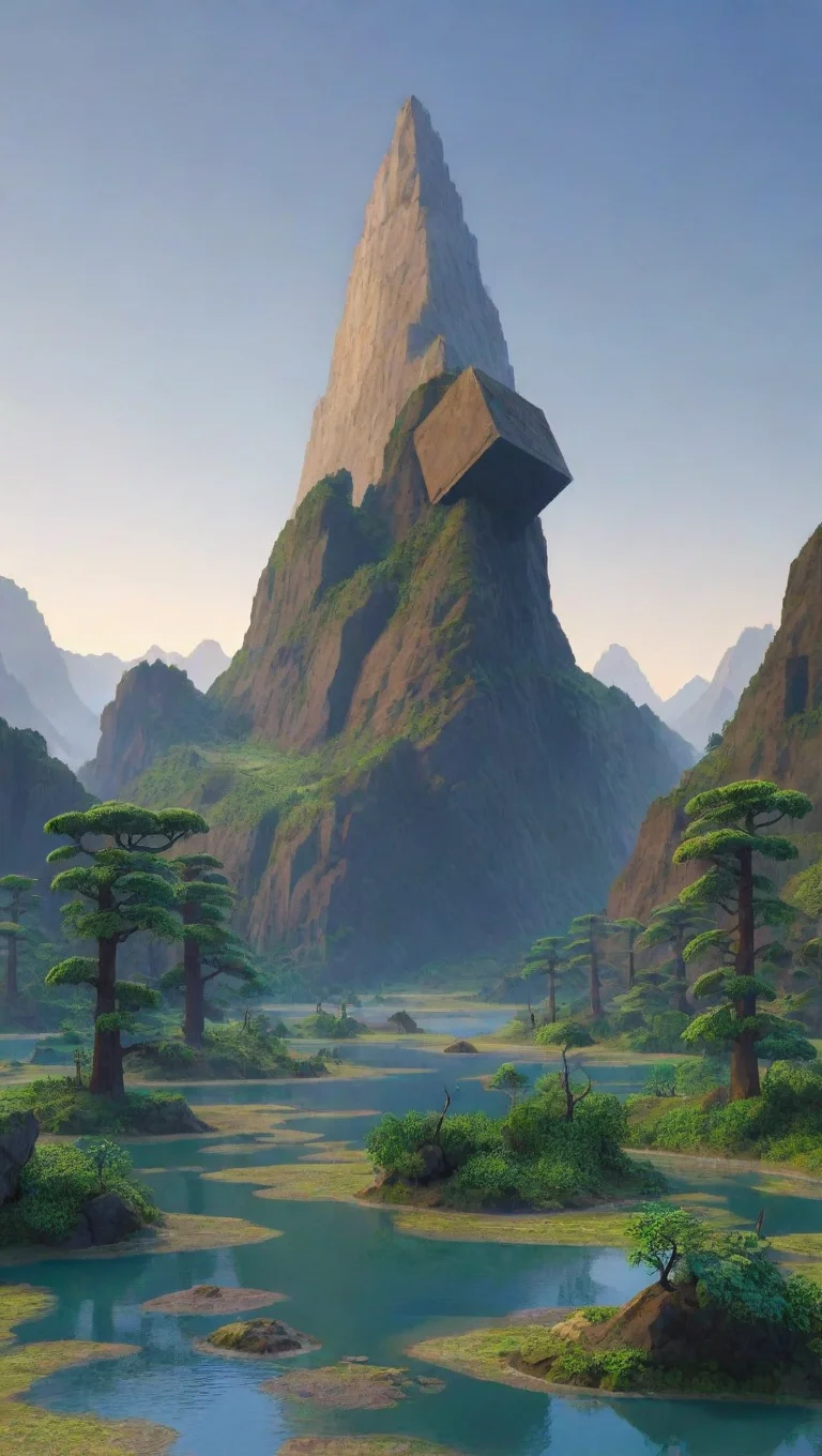 aia mountain that is very blocky