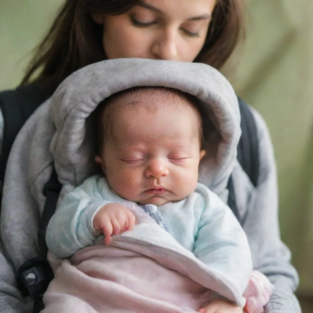 aia newborn baby in a backpack