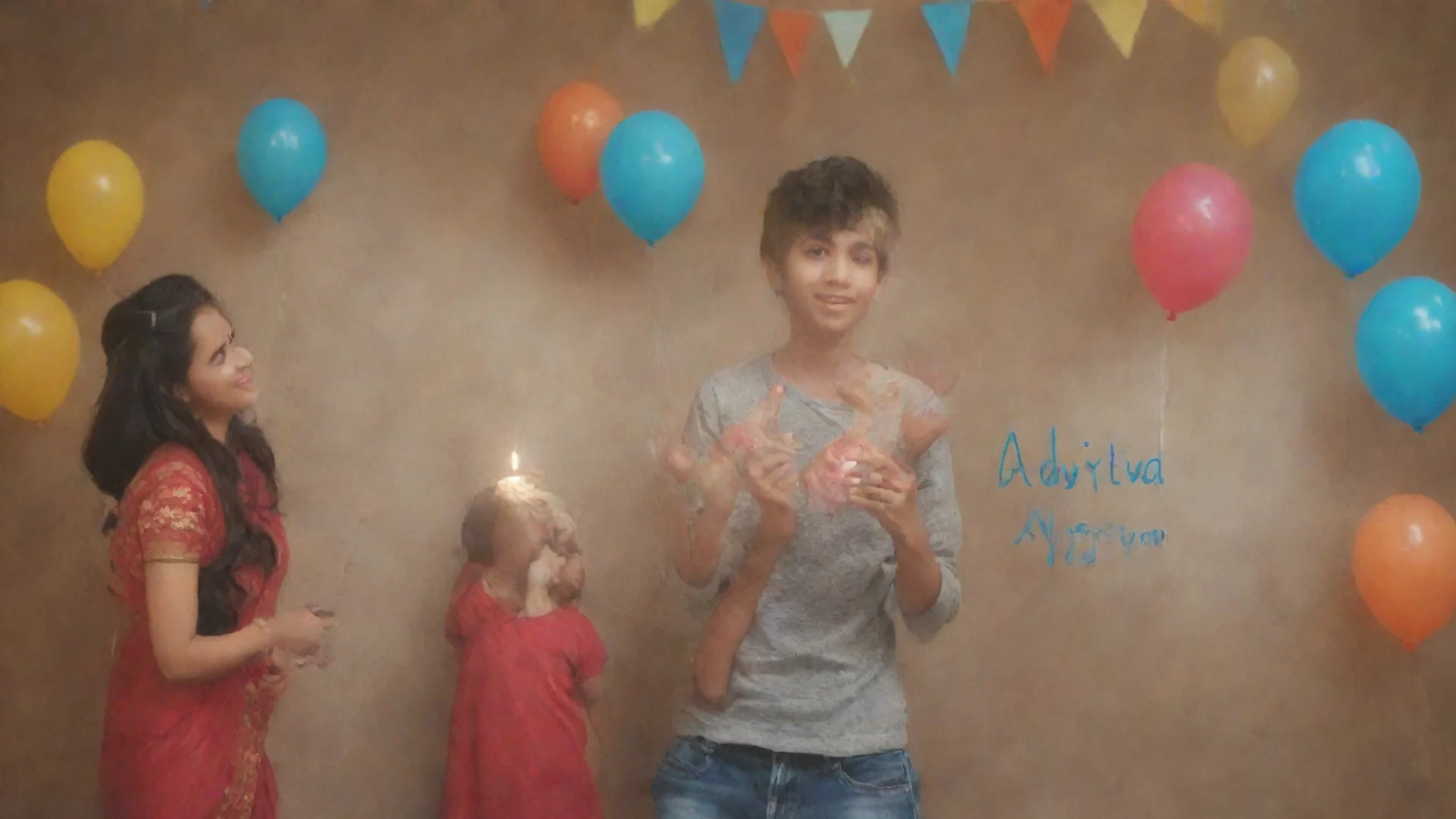 aia party of a boy name aditya wide