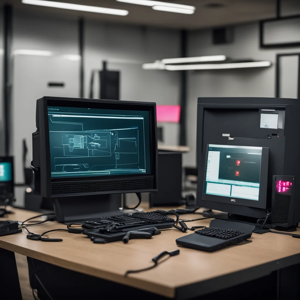 a pc in a shooting range amazing awesome portrait 2