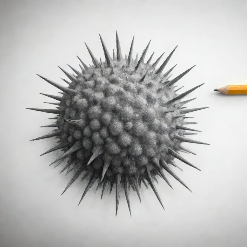 a pencil sketch of a virus