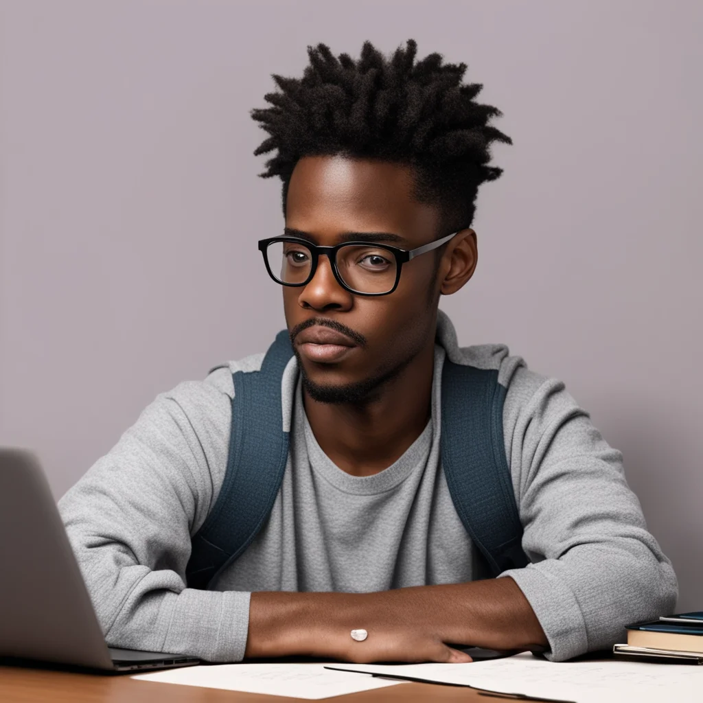 aia picture of a nerd studying really hard named adrian and brown skin amazing awesome portrait 2