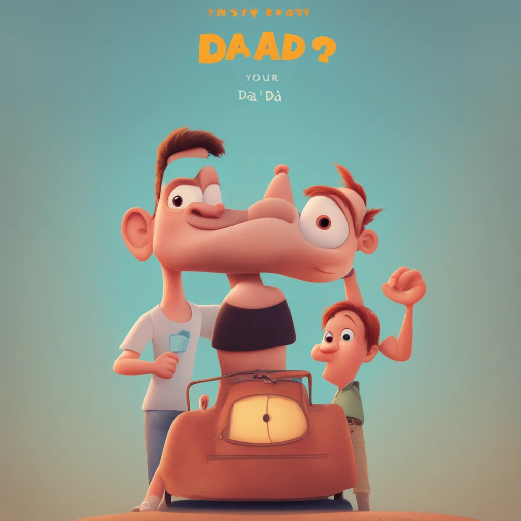 aia pixar style movie poster that says finding your dad 