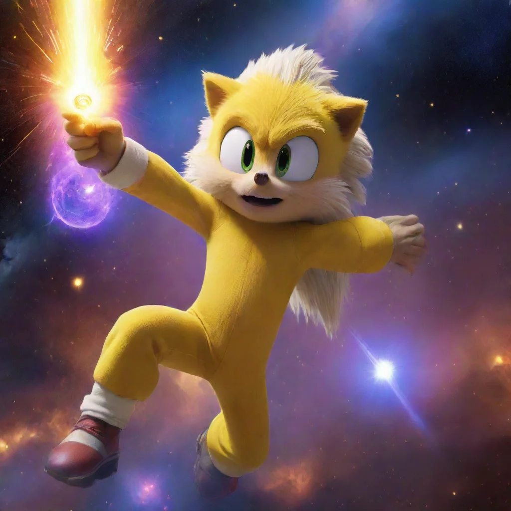 aia priest cult leader fighting a yellow sonic the hedgehog in a nebula hd