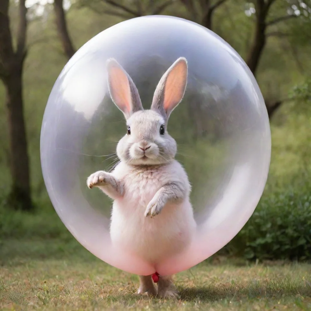 a rabbit inside a rabbit inside a rabbit inside a balloon