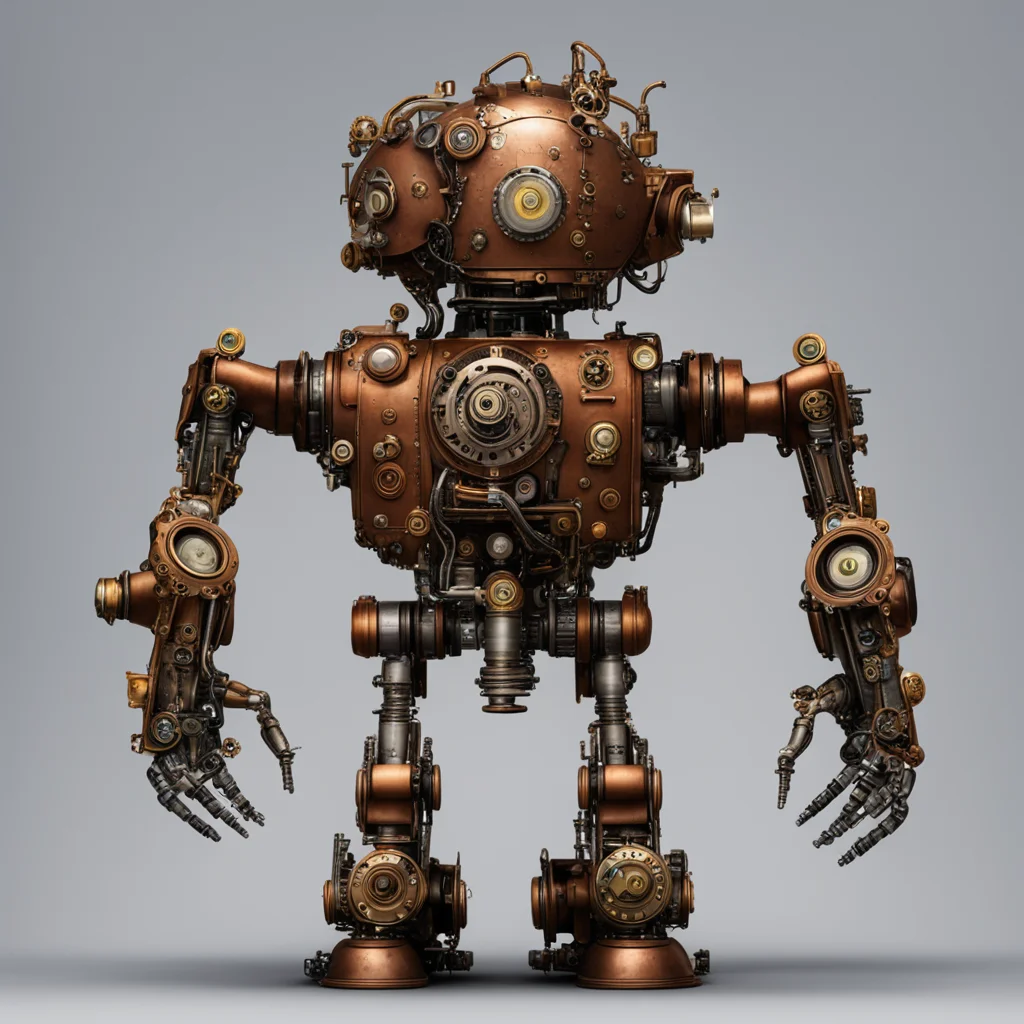 aia robot with steampunk engineering  good looking trending fantastic 1