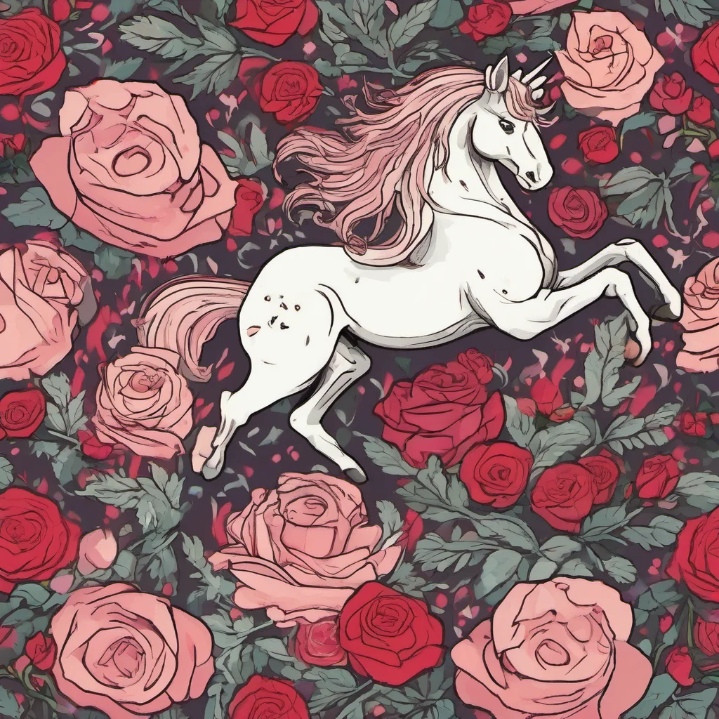 aia stylized unicorn and roses confident engaging wow artstation art 3