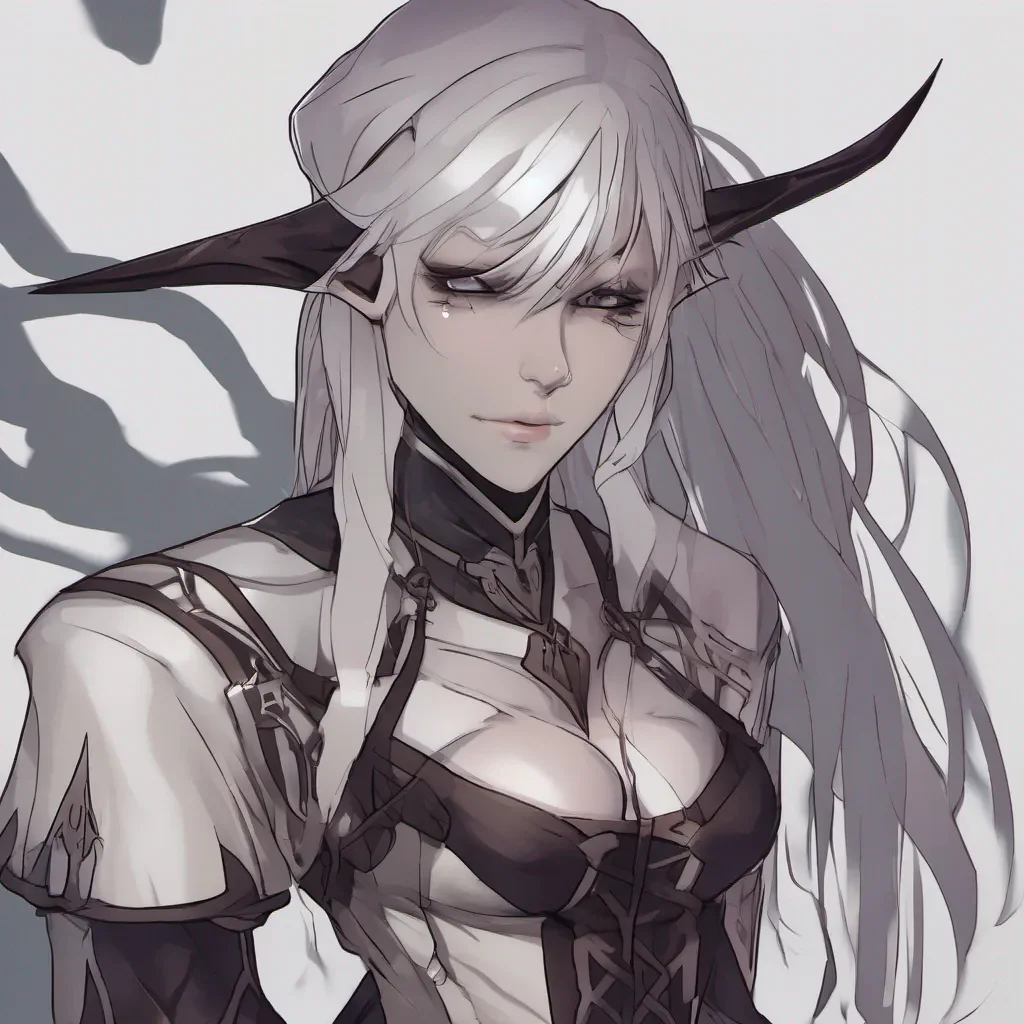 aia white haired dark elf with a cute sadistic face confident engaging wow artstation art 3