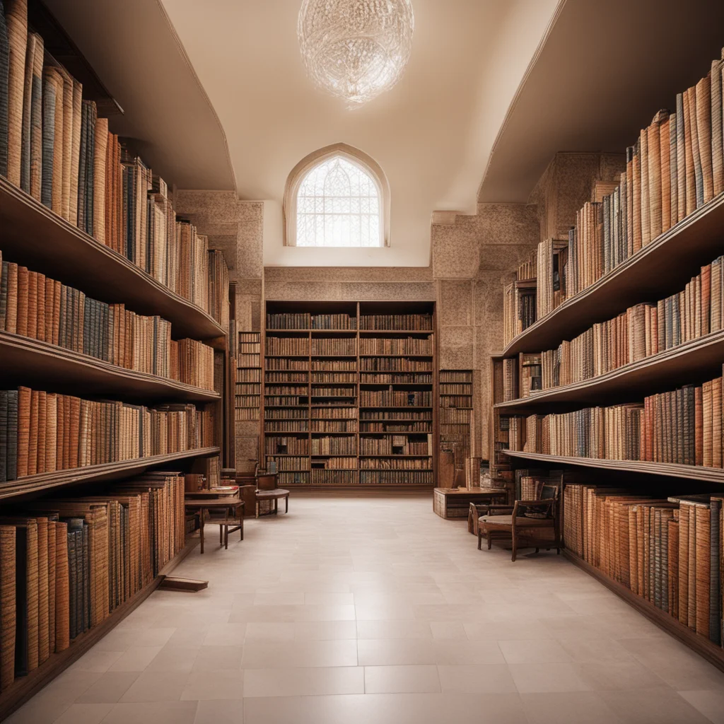 aia wide library with arabic books