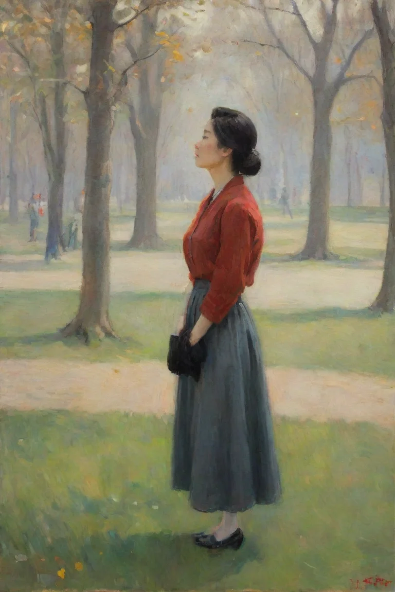 aia woman ina park portrait
