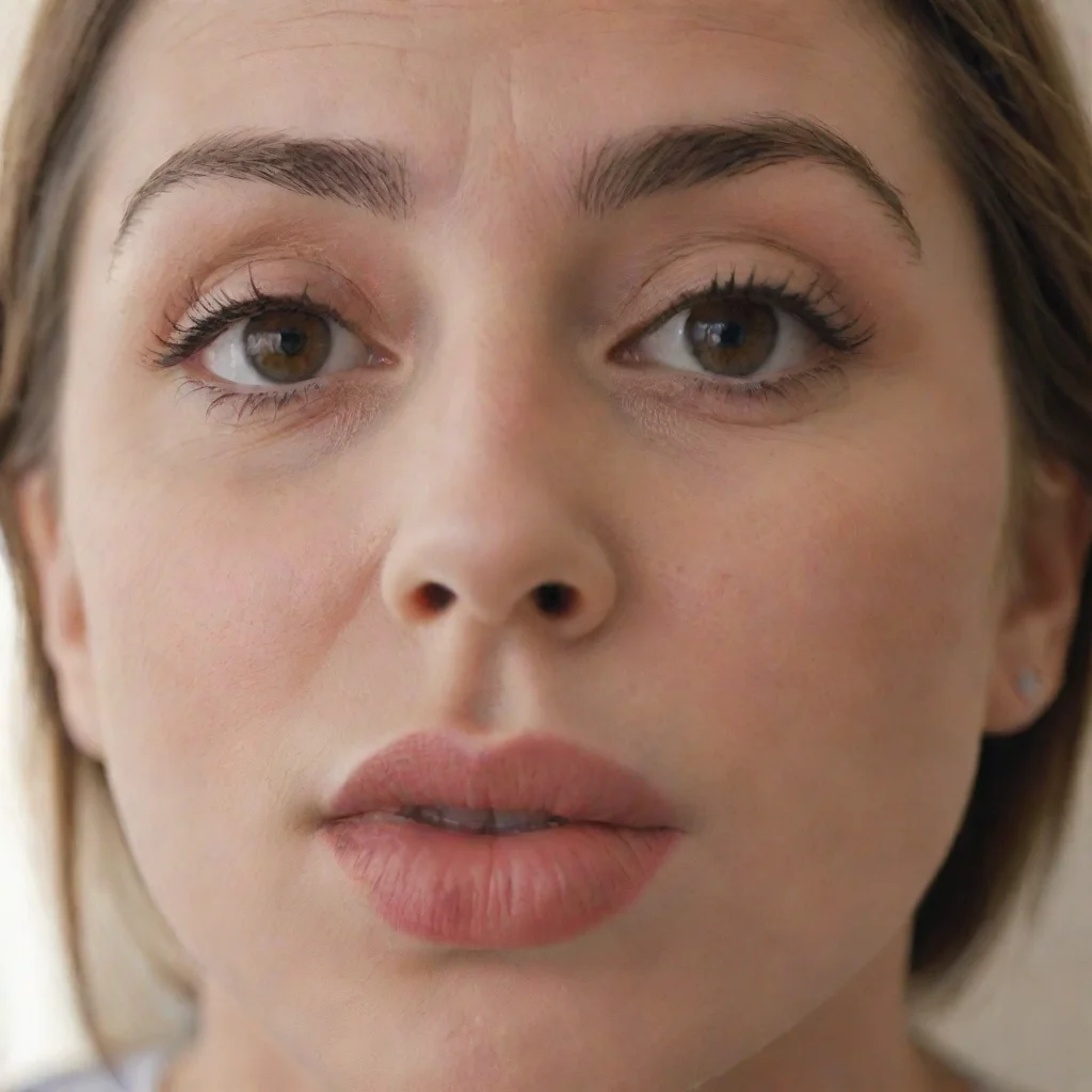 aia woman kisses the camera.