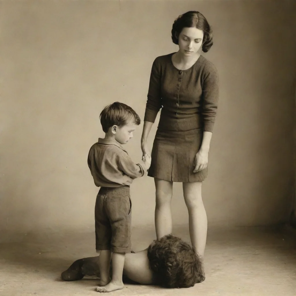 aia woman standing over a boy