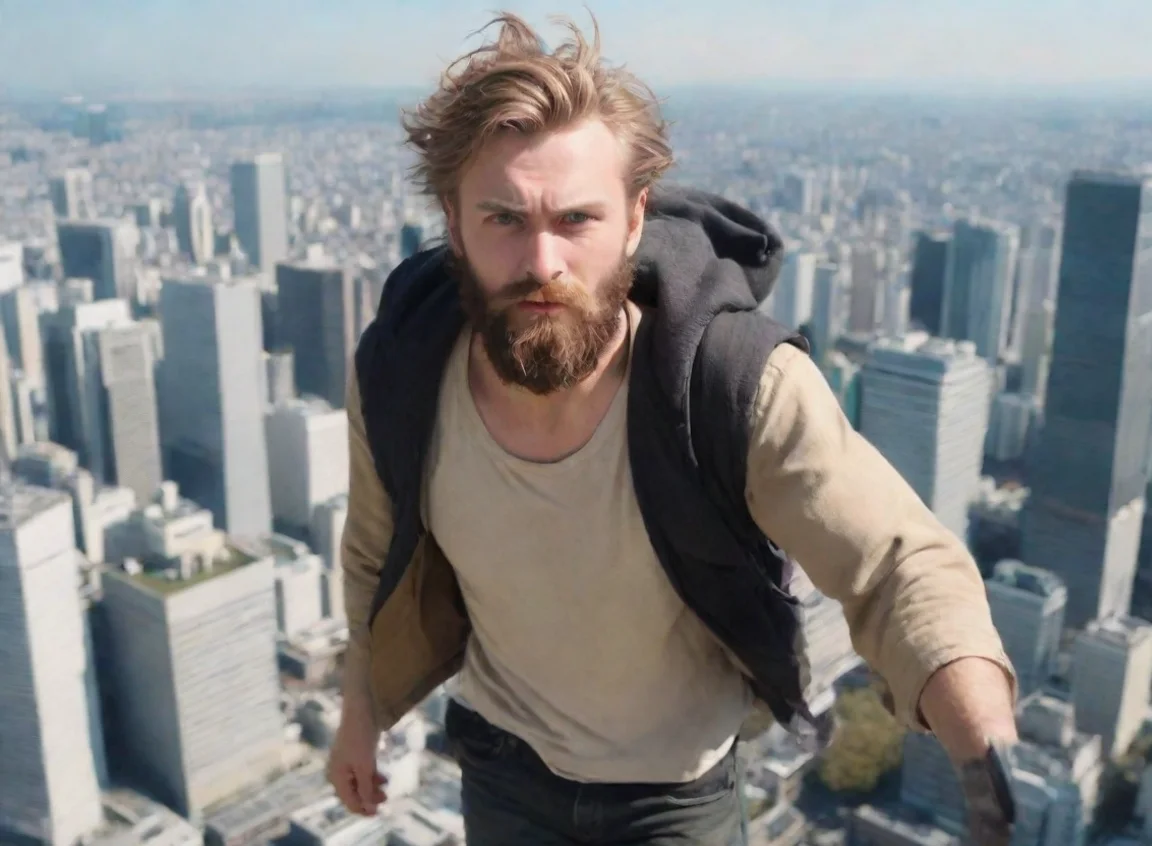 aia young bearded swedish hobo man flying over tokyo anime style hd landscape43