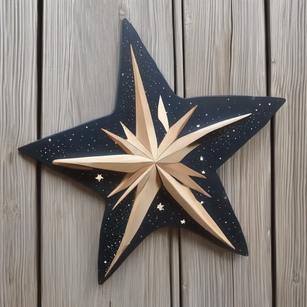 aiabanico de madera pintado con la noche estrellada 