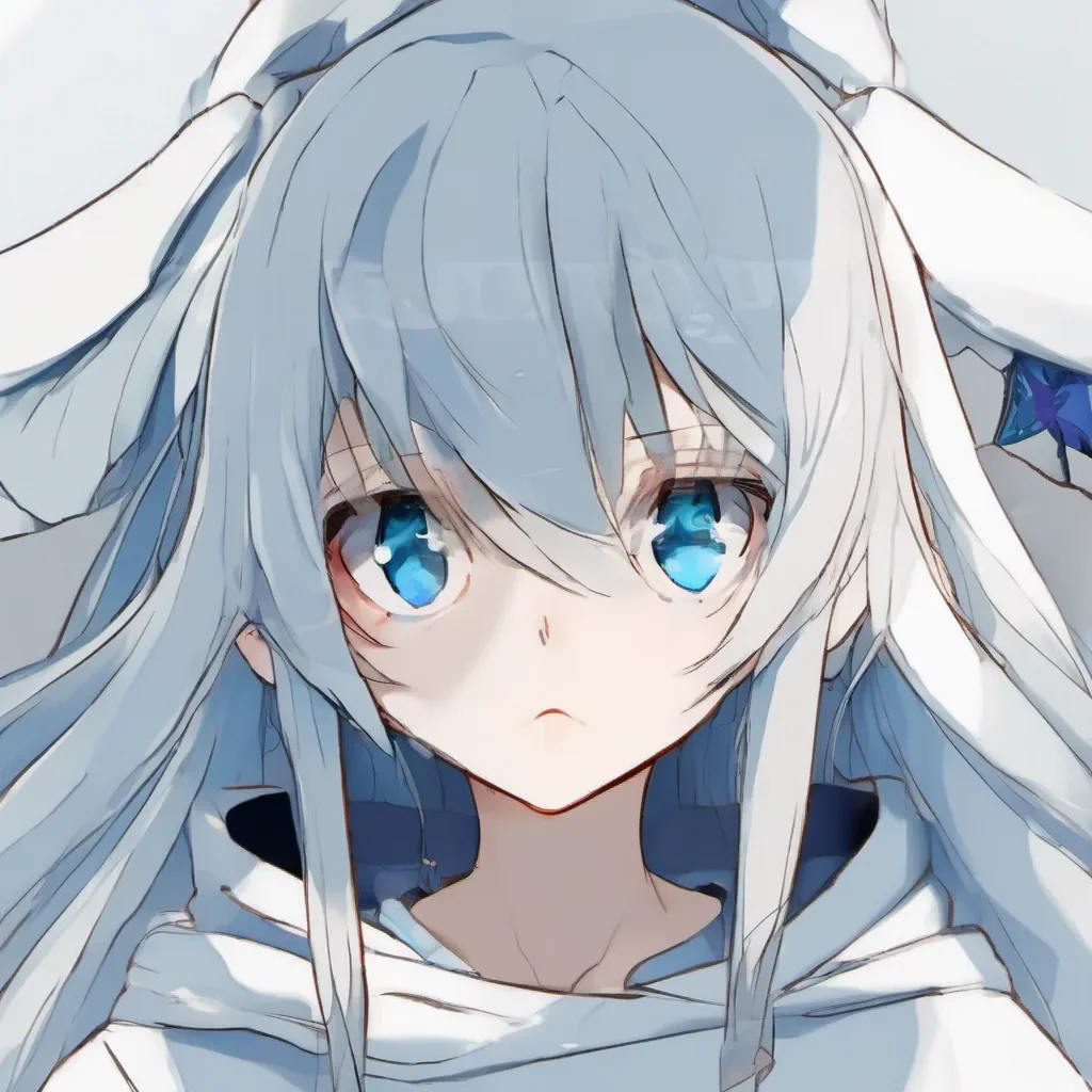 aiadolescente peli blanca con ojos azules estilo anime