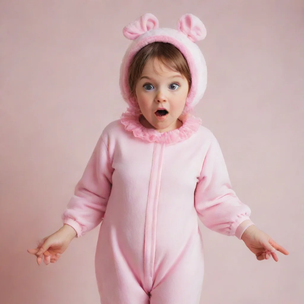 aiadult woman dressed like a baby girl