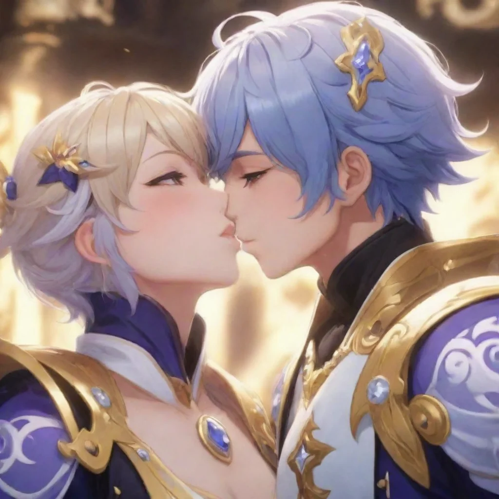 aiaether genshin impact kiss