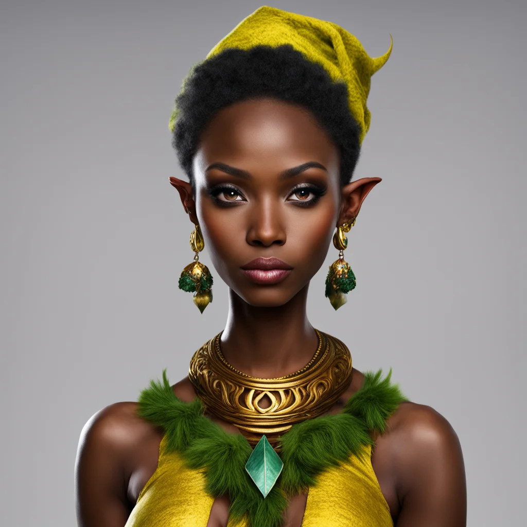 aiafrican american elf woman