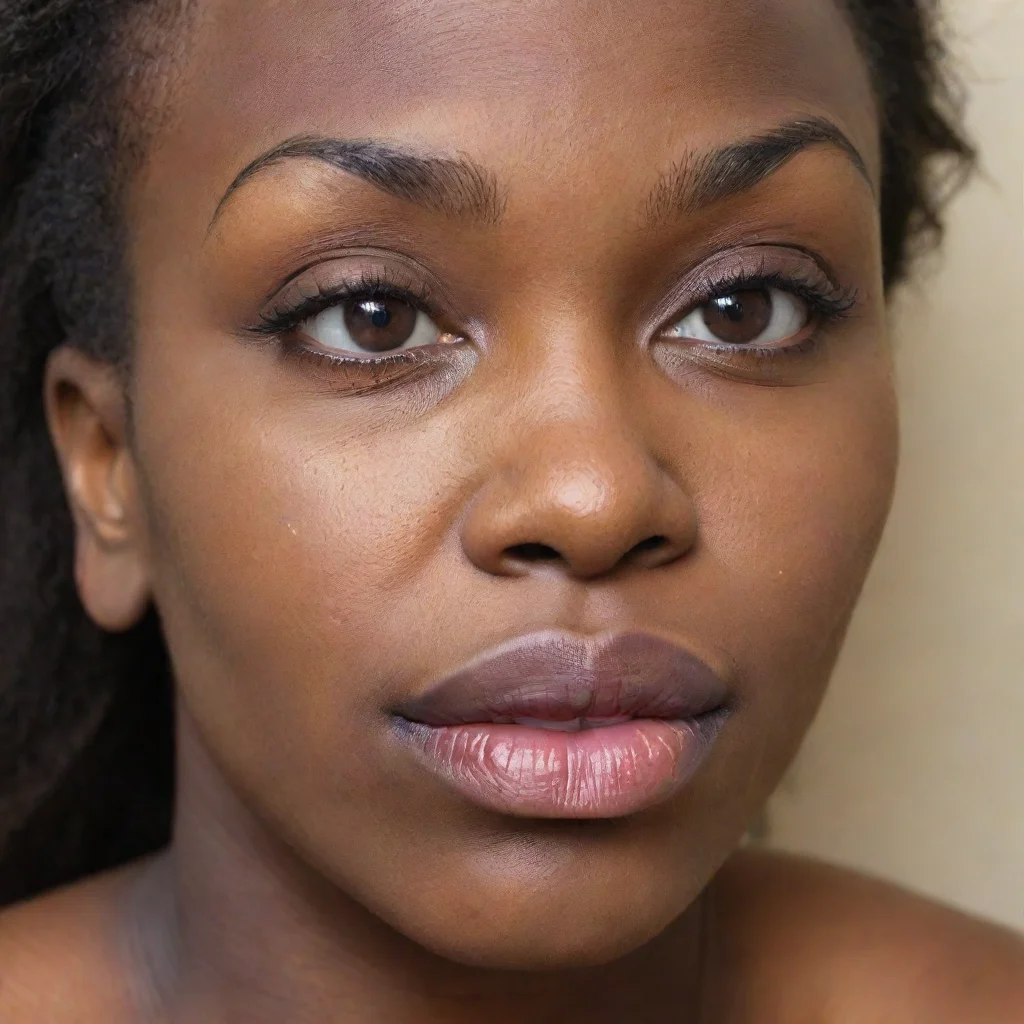 aiafrican woman huge deformed lips