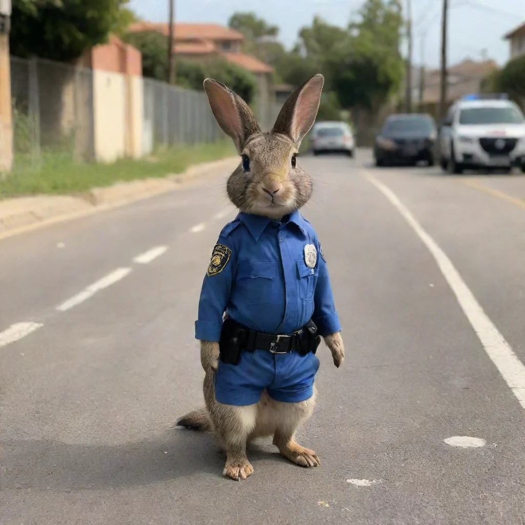 aiagame un conejo con traje de policia